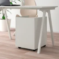 Comodă Ikea Trotten 56 x 40 x 47 / Oțel / Alb photo 3