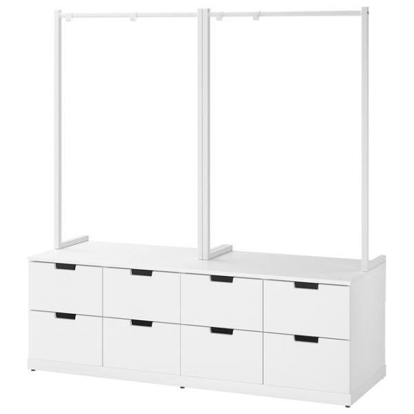 Comodă Ikea Nordli 169 x 160 x 47 / MDF / Alb photo 1