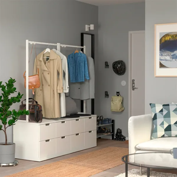 Comodă Ikea Nordli 169 x 160 x 47 / MDF / Alb photo 2