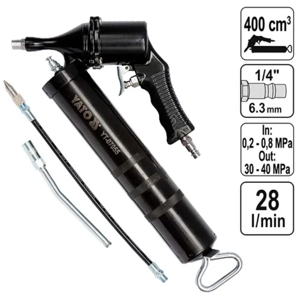 Pistol pentru gresare Yato YT07055 Black / Metal photo 2