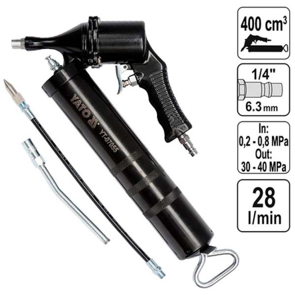 Pistol pentru gresare Yato YT07055 Black / Metal photo 2