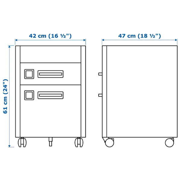 Комод Ikea Idasen 61 x 42 x 47см / Металл / Тёмно-серый photo 2