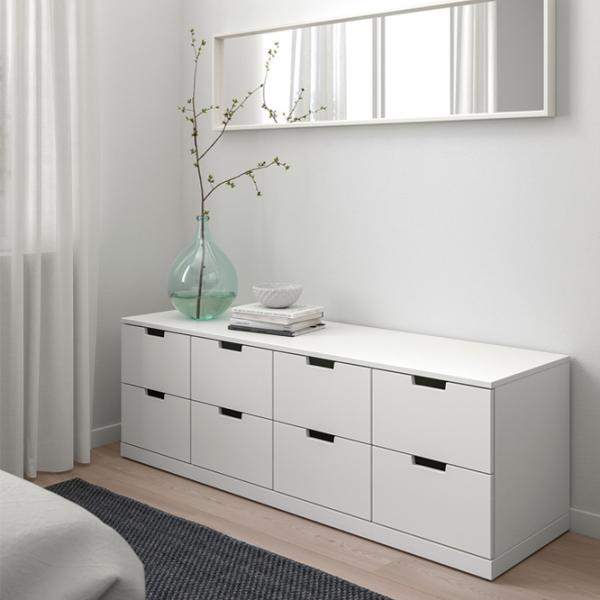 Comodă Ikea Nordli 54 x 160 x 47 / MDF / Alb photo 2