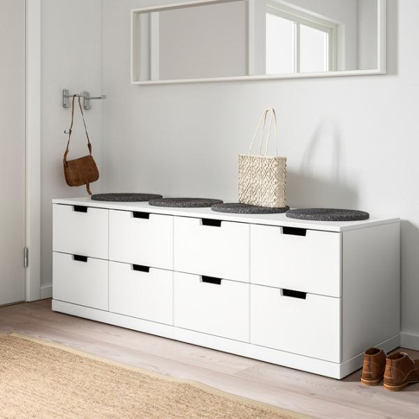 Comodă Ikea Nordli 54 x 160 x 47 / MDF / Alb photo 3
