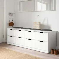 Комод Ikea Nordli 54 x 160 x 47см / МДФ / Белый photo 3