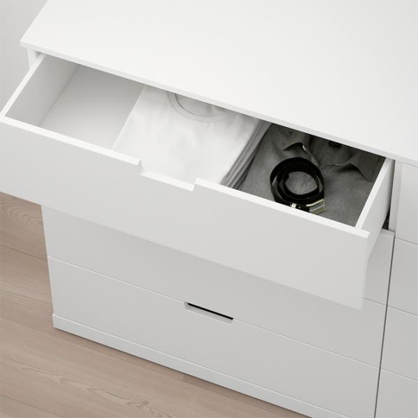 Comodă Ikea Nordli 99 x 160 x 47 / MDF / Alb photo 2