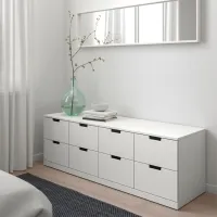 Comodă Ikea Nordli 99 x 160 x 47 / MDF / Alb photo 4