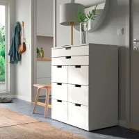 Comodă Ikea Nordli 99 x 80 x 47 / MDF / Alb photo 3