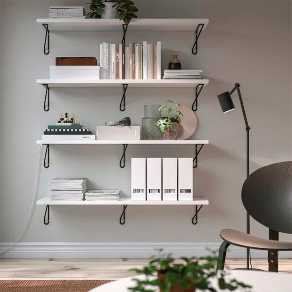 Полка Ikea Bergshult/Forlaggare ДСП / Белый photo 6