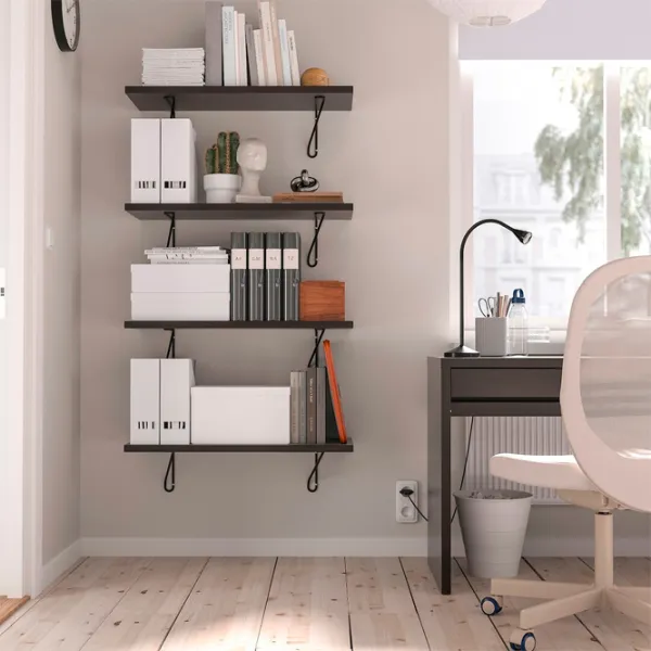 Полка Ikea Bergshult/Forlaggare ДСП / Черный-коричневый photo 5 Полка Ikea Bergshult/Forlaggare ДСП / Черный-коричневый photo 5