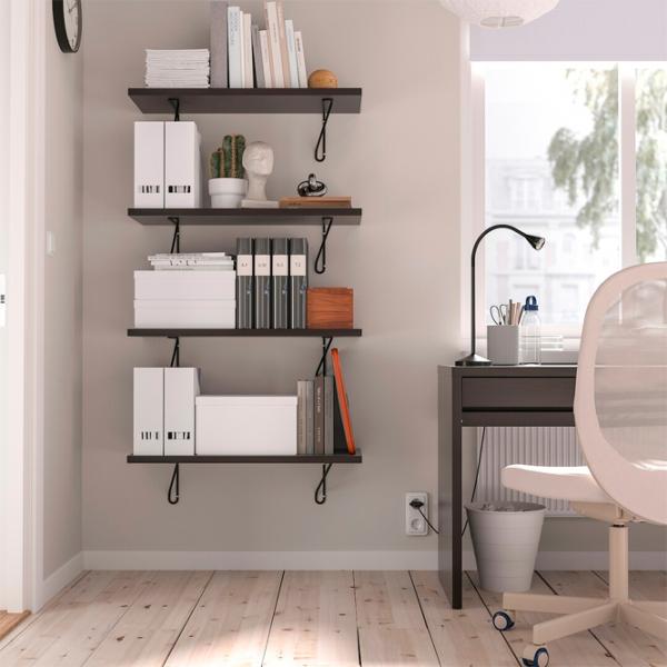 Полка Ikea Bergshult/Forlaggare ДСП / Черный-коричневый photo 5 Полка Ikea Bergshult/Forlaggare ДСП / Черный-коричневый photo 5