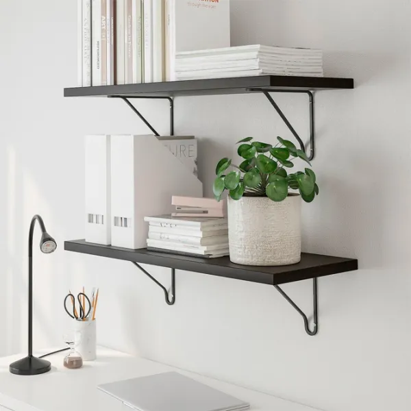Полка Ikea Bergshult/Forlaggare ДСП / Черный-коричневый photo 7 Полка Ikea Bergshult/Forlaggare ДСП / Черный-коричневый photo 7
