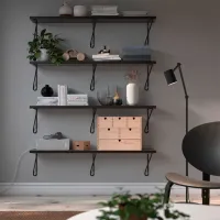 Raft Ikea Bergshult/Forlaggare PAL / Negru-maro photo 6