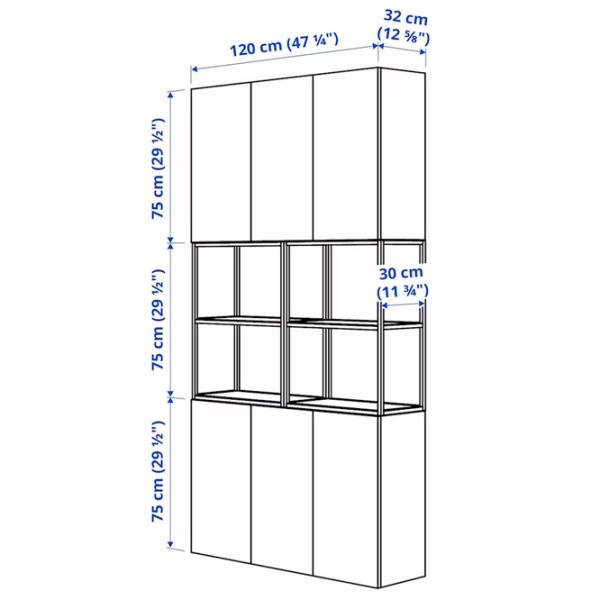 Kухонный шкаф Ikea Enhet Antracite / Стекло photo 5 Kухонный шкаф Ikea Enhet Antracite / Стекло photo 5