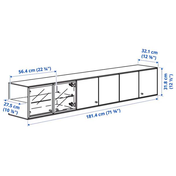 Полка Ikea Boastad ДСП / Черный-коричневый photo 2 Полка Ikea Boastad ДСП / Черный-коричневый photo 2
