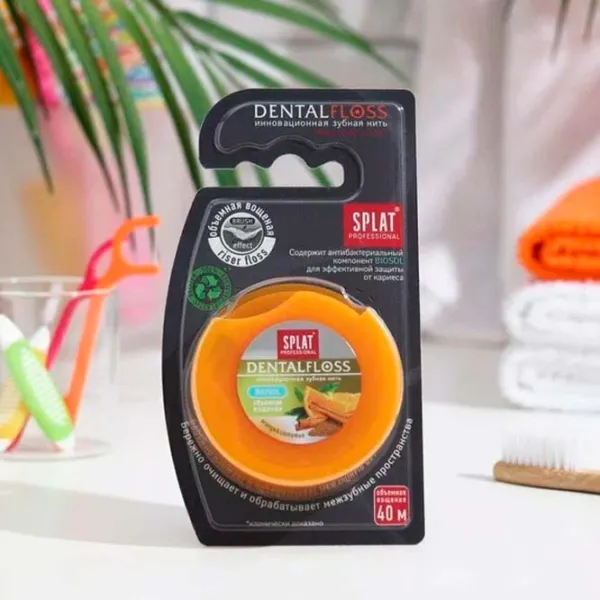 Ațe dentare Splat Professional Dental Floss Blue / Orange Cinnamon photo 2
