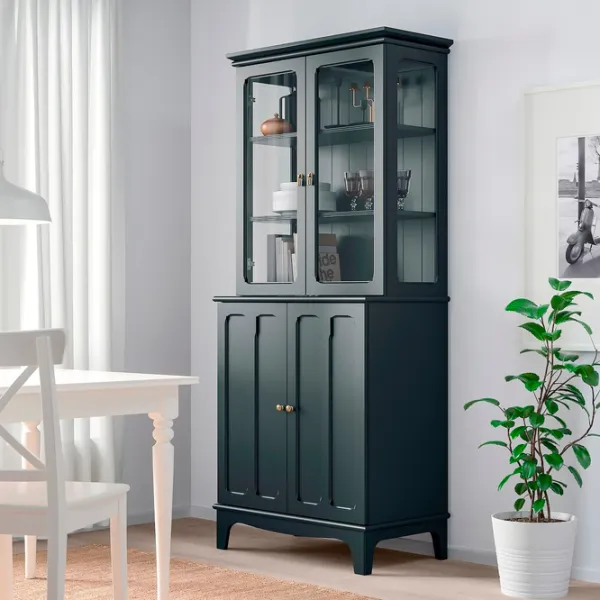 Kухонный шкаф Ikea Lommarp Темно-зеленый / Стекло photo 4 Kухонный шкаф Ikea Lommarp Темно-зеленый / Стекло photo 4