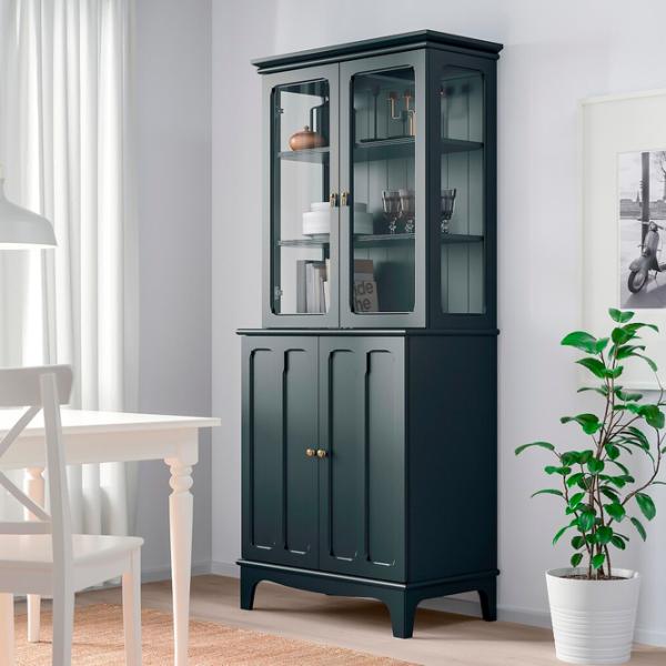 Kухонный шкаф Ikea Lommarp Темно-зеленый / Стекло photo 4 Kухонный шкаф Ikea Lommarp Темно-зеленый / Стекло photo 4