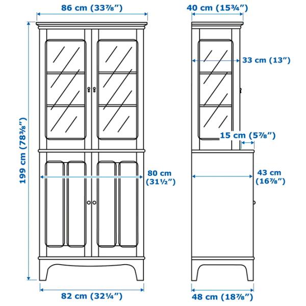 Kухонный шкаф Ikea Lommarp Темно-зеленый / Стекло photo 6 Kухонный шкаф Ikea Lommarp Темно-зеленый / Стекло photo 6