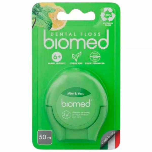 Зубная нить Biomed Mint & Yuzu Зеленый / Мятный photo 1