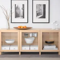 Dulap de bucătărie Ikea Besta/Sindvik/Stubbarp Brown / Sticlă photo 2