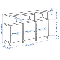 Dulap de bucătărie Ikea Besta/Sindvik/Stubbarp White / Sticlă photo 5