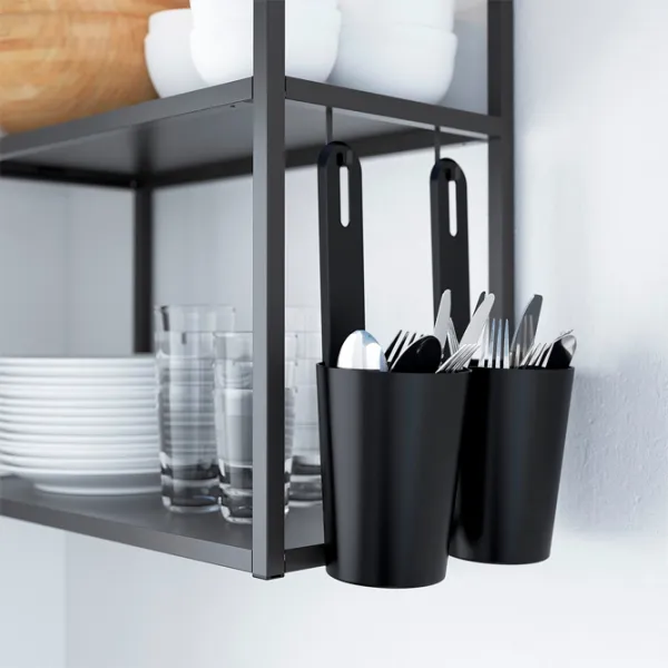 Raft Ikea Enhet Oțel inoxidabil / Anthracite photo 4
