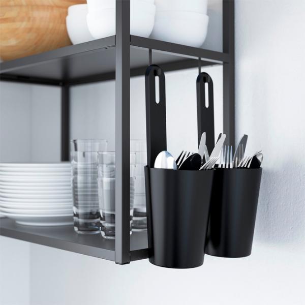 Raft Ikea Enhet Oțel inoxidabil / Anthracite photo 4