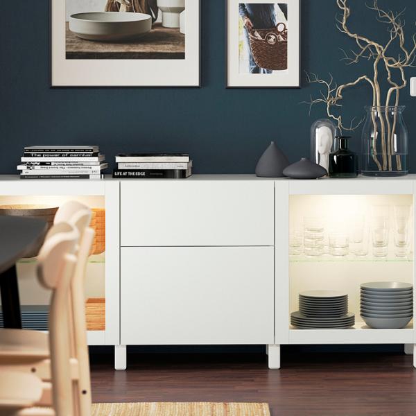Kухонный шкаф Ikea Besta/Sindvik/Stubbarp White / Стекло photo 2 Kухонный шкаф Ikea Besta/Sindvik/Stubbarp White / Стекло photo 2