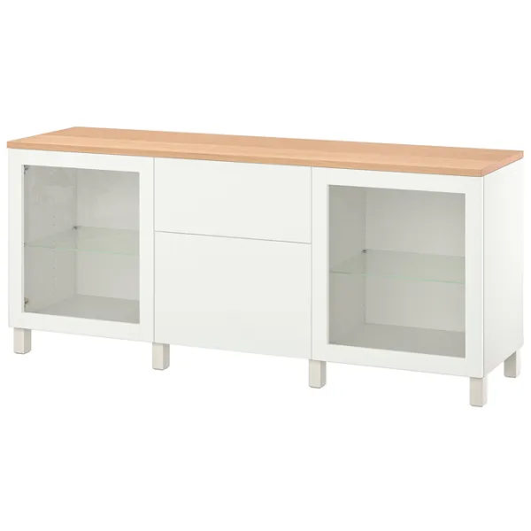 Kухонный шкаф Ikea Besta/Sindvik/Stubbarp White / Стекло photo 1