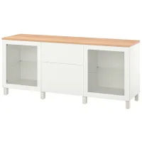 Kухонный шкаф Ikea Besta/Sindvik/Stubbarp White / Стекло