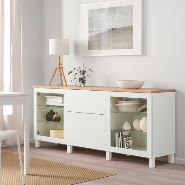 Kухонный шкаф Ikea Besta/Sindvik/Stubbarp White / Стекло photo 2