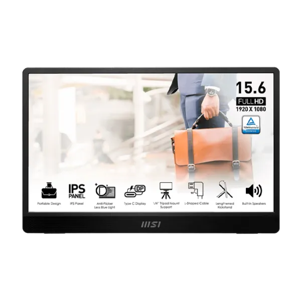 Монитор MSI PRO MP161 E2U 15.6" Full HD 60 Гц / 4 мс / Черный photo 1