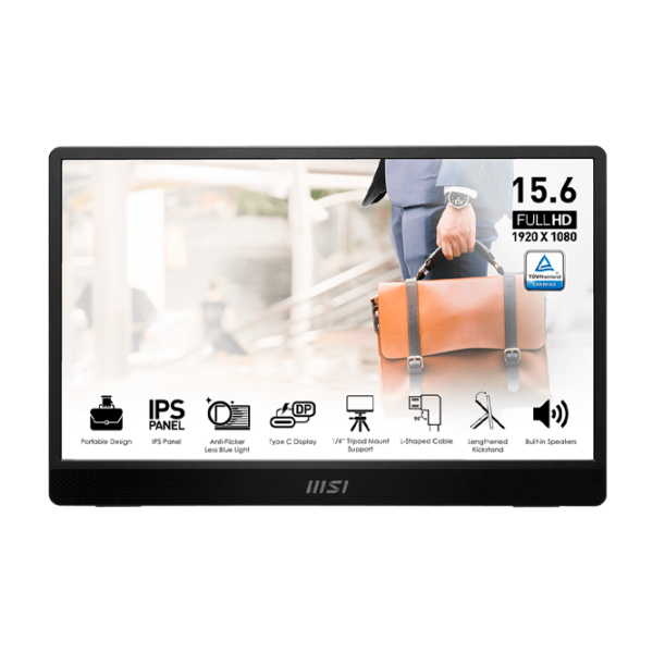 Монитор MSI PRO MP161 E2U 15.6" Full HD 60 Гц / 4 мс / Черный photo 1