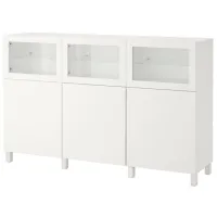 Dulap de bucătărie Ikea Besta/Sindvik/Stubbarp White / Sticlă