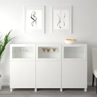 Dulap de bucătărie Ikea Besta/Sindvik/Stubbarp White / Sticlă photo 3