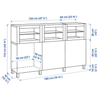 Dulap de bucătărie Ikea Besta/Sindvik/Stubbarp White / Sticlă photo 6
