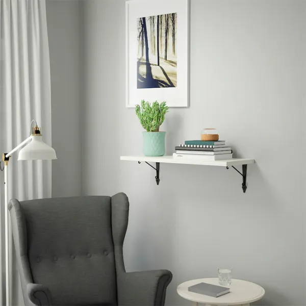 Полка Ikea Bergshult/Krokshult ДСП / Белый photo 5