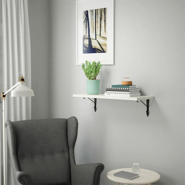 Полка Ikea Bergshult/Krokshult ДСП / Белый photo 5