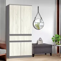 Dulap Modern Komfi 80 x 40 x 200 / DSP / Gray photo 3