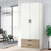 Dulap Modern Andi 80 x 49 x 206 / DSP / Alb photo 3
