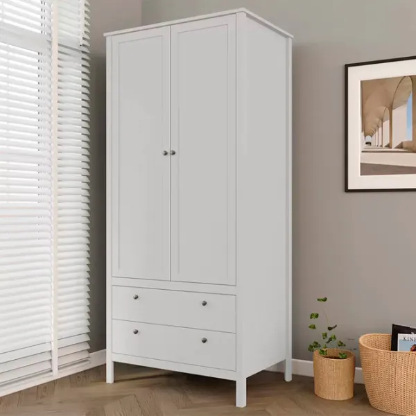 Dulap Tempo Kondela Olje 2D2S 91 x 61 x 200.6 / MDF / Alb photo 4