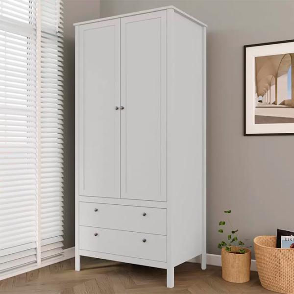 Dulap Tempo Kondela Olje 2D2S 91 x 61 x 200.6 / MDF / Alb photo 4