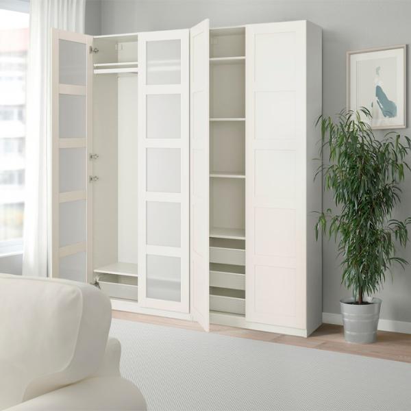 Шкаф Ikea Pax/Bergsbo 200 x 38см x 236.4 / ДСП / Белый photo 6