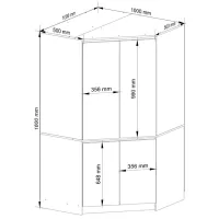 Dulap Akord S100 4D6S 100 x 50 x 180 / PAL / Stejar Sonoma photo 2