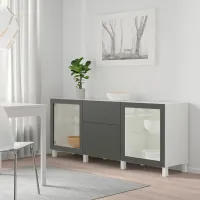 Dulap de bucătărie Ikea Besta/Lappviken/Sindvik/Stubbarp Gray / Sticlă photo 2