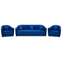 Set de canapele Confort N-10213 (N-10213) Stofă / Dark Blue