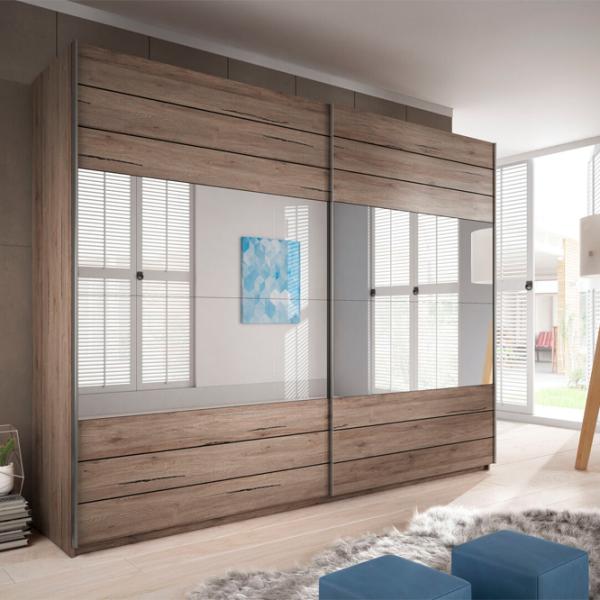 Dulap Helvetia Galaxy 24M0EA59 270 x 61 x 210 / PAL / Stejar Sanremo Întunecat photo 5