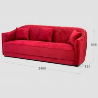Set de canapele Confort N-10213 (N-10213) Stofă / Red photo 2