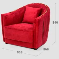Set de canapele Confort N-10213 (N-10213) Stofă / Red photo 5